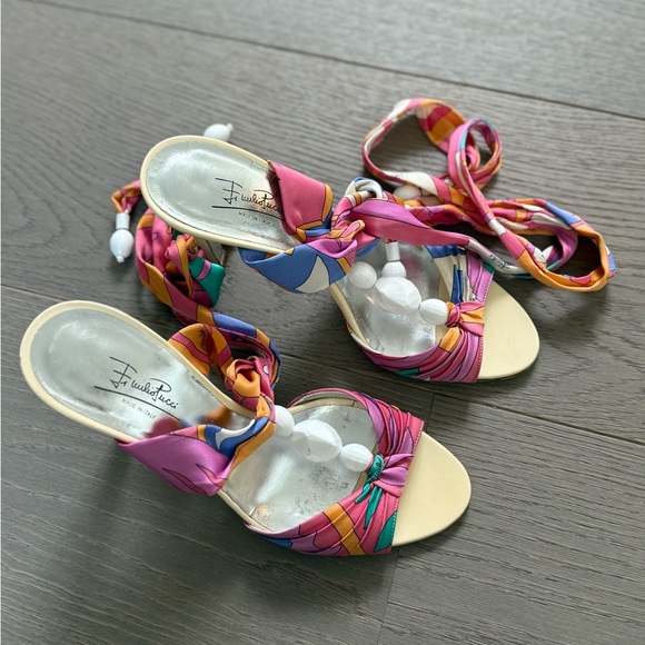 Emilio Pucci Multicolor Strappy Sandals - Picture 13 of 15